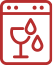 Dishwasher red icon