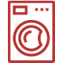 washing machine red icon
